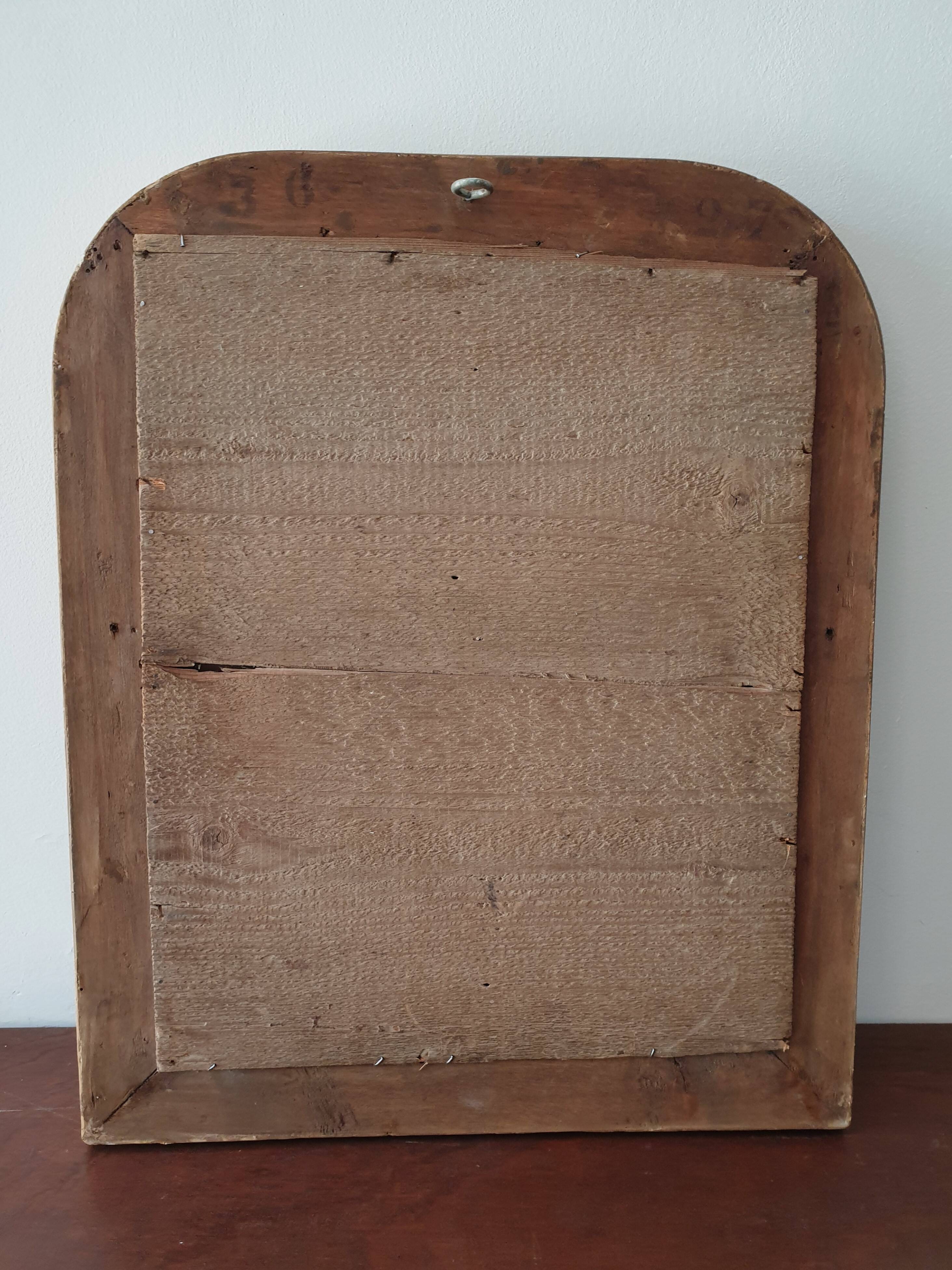 Old gilded mirror and old mercury glass - wall mirror with gold leaf