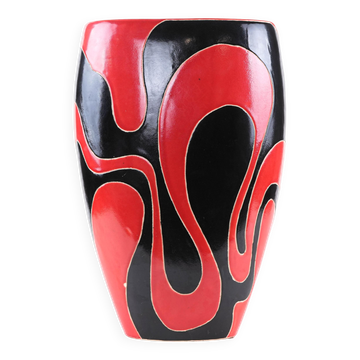 Vase en céramique, design italien, années 1970, fabriqué en Italie