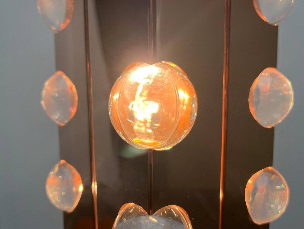 Suspended lamp in acrylic and copper, German mid-century by Cosack, 1960s.