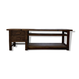 XL central island workbench oak