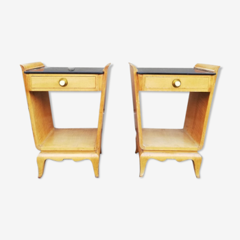 Pair of art deco bedside tables