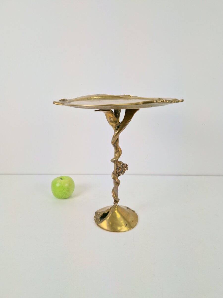 Brutalist Brass Amadeo Petit-Four Dish by Kurt Jesch for Fratelli Tonini, 1970s
