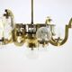 Extraordinary huge brass Art Deco chandelier, 1930s / Cubism