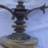 Crystal cup and silver metal