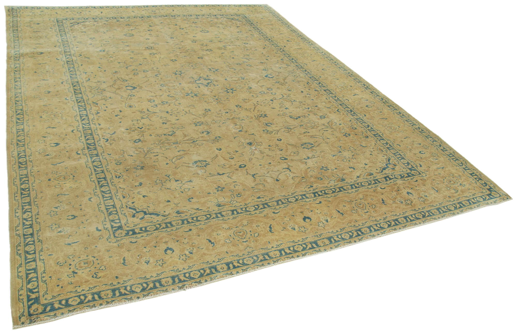 Handmade Oriental Vintage 247 cm x 326 cm Beige Wool Carpet
