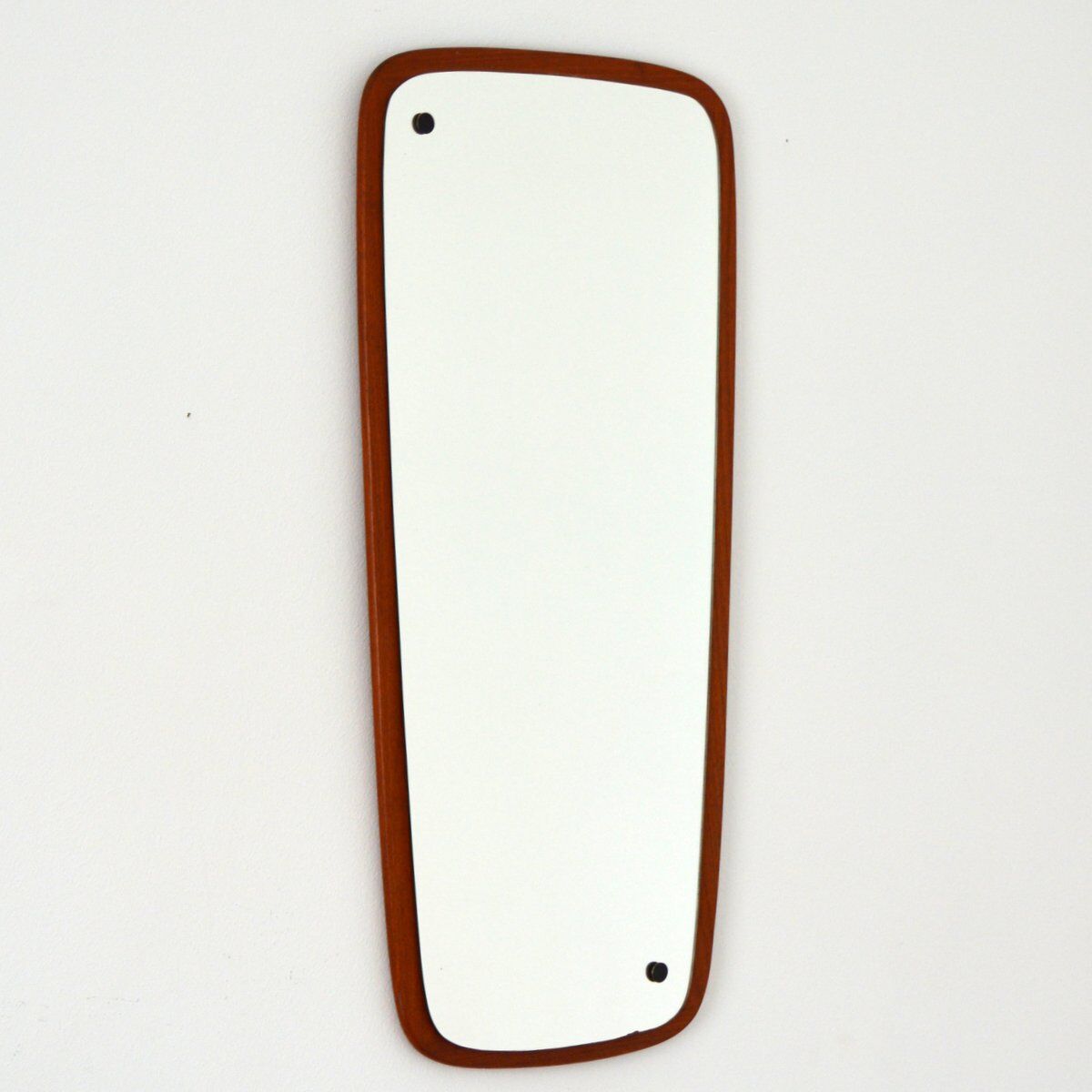 Scandinavian free-form teak mirror 1960s