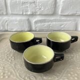 3 cups of black & yellow bistro coffee from Salès, France