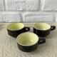 3 cups of black & yellow bistro coffee from Salès, France