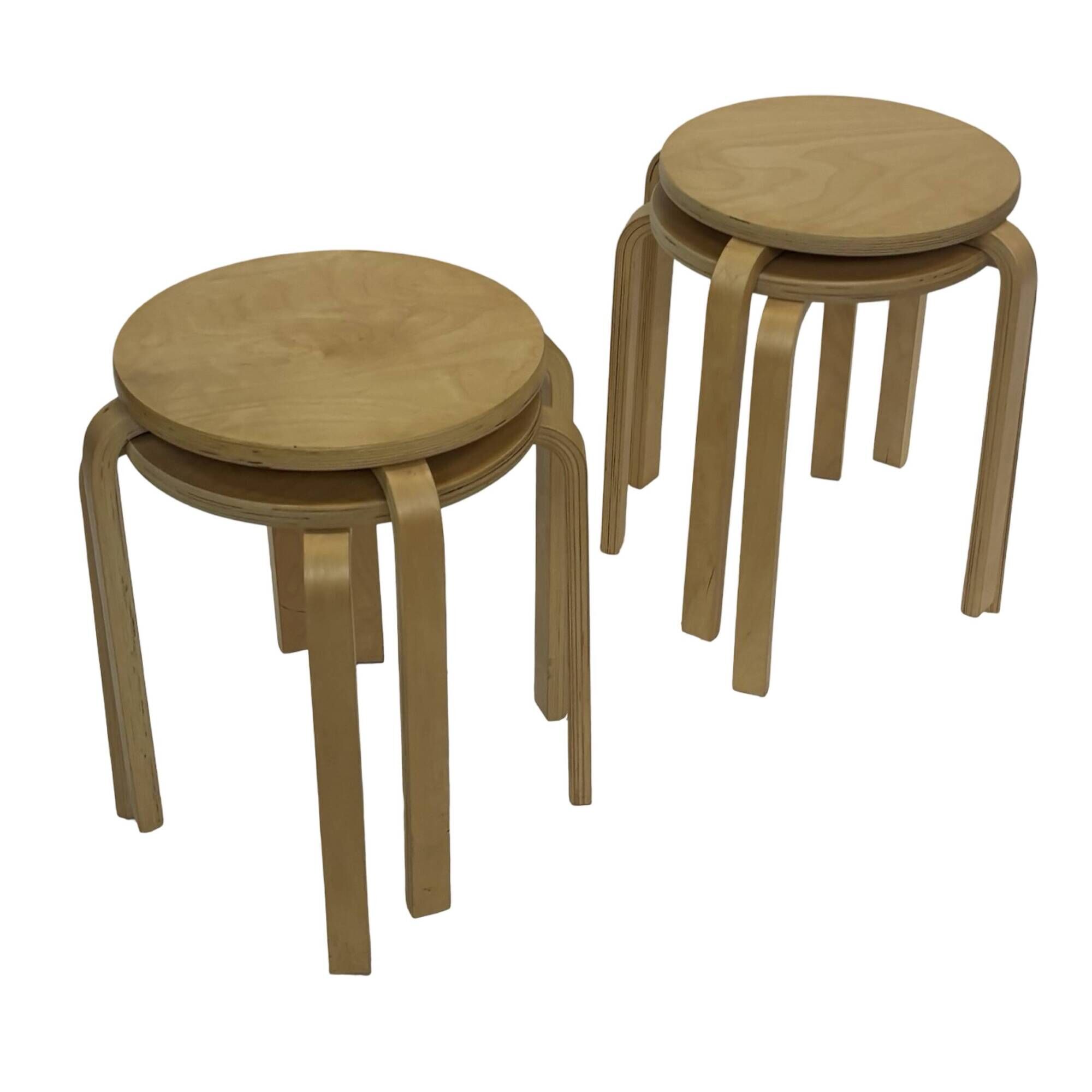 Set of 4 Ikea Frosta stools- vintage stools in Aalto for Artek style