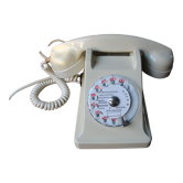 50's white bakelite phone