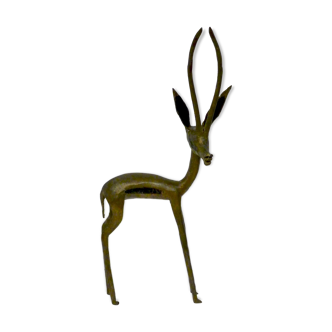 Large brass antelope