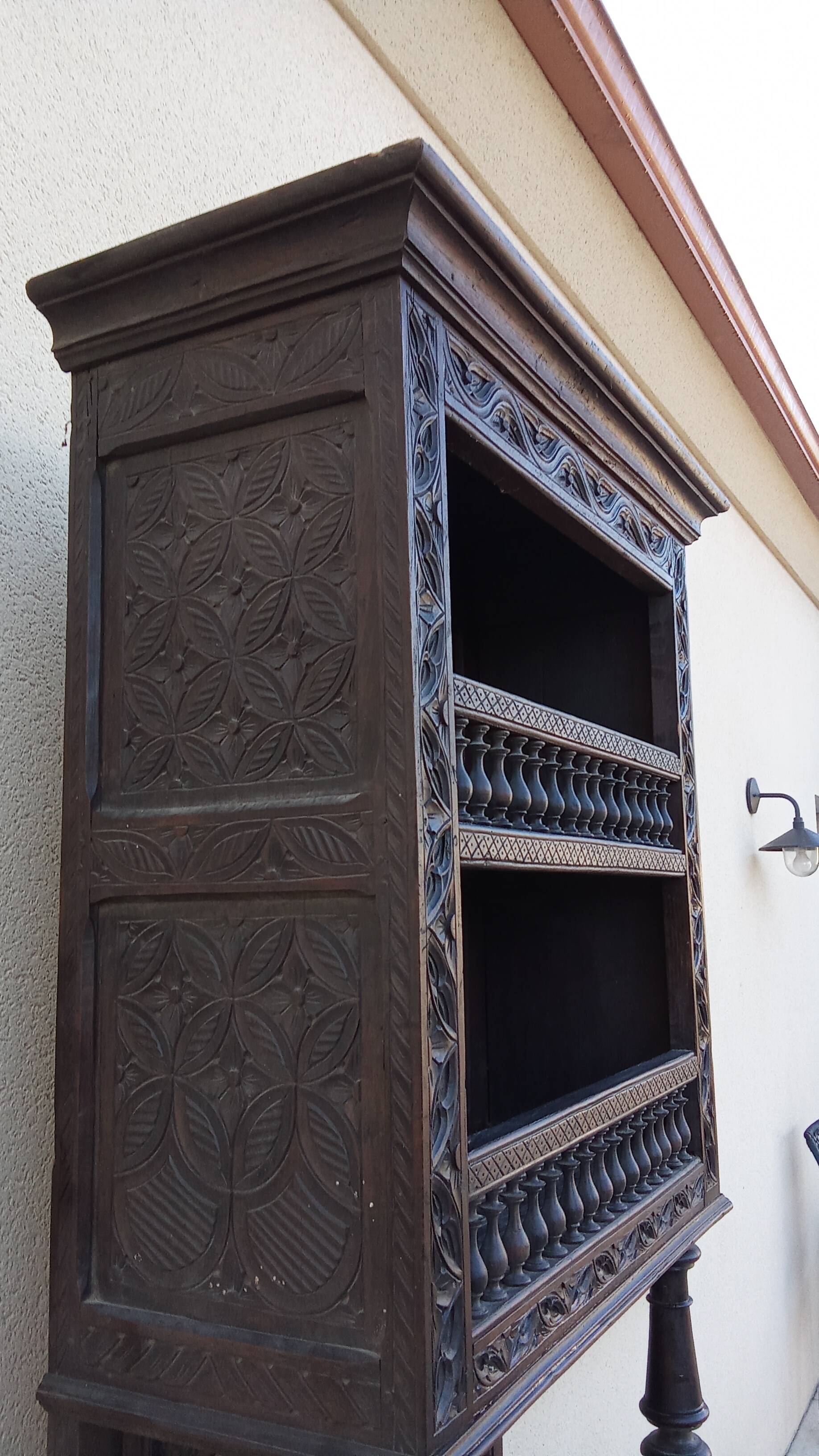 Old carved solid wood dresser