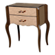Table de chevet Art Déco années 40 en miroir cuivré