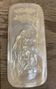 Mother-of-pearl carved plaque, two young girls bathing
