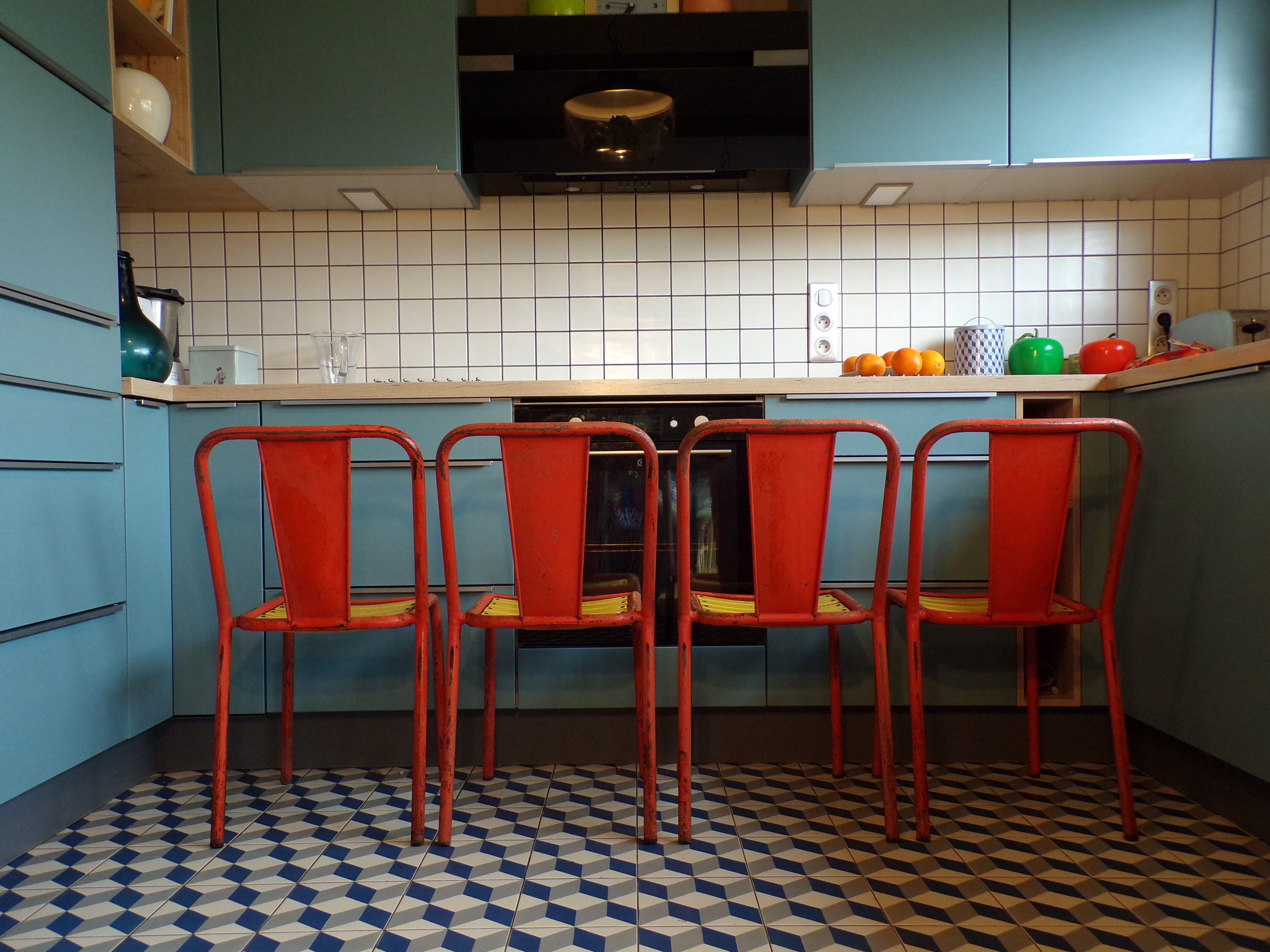 Suite 4 chairs Tolix T4