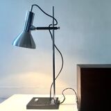 Articulated desk lamp in chrome metal, Lita France 1970