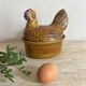 Ceramic hen, vintage zoomorphic terrine