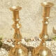 brass candle holders, vintage