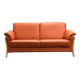 Himolla 2-Seater Orange Leather Sofa