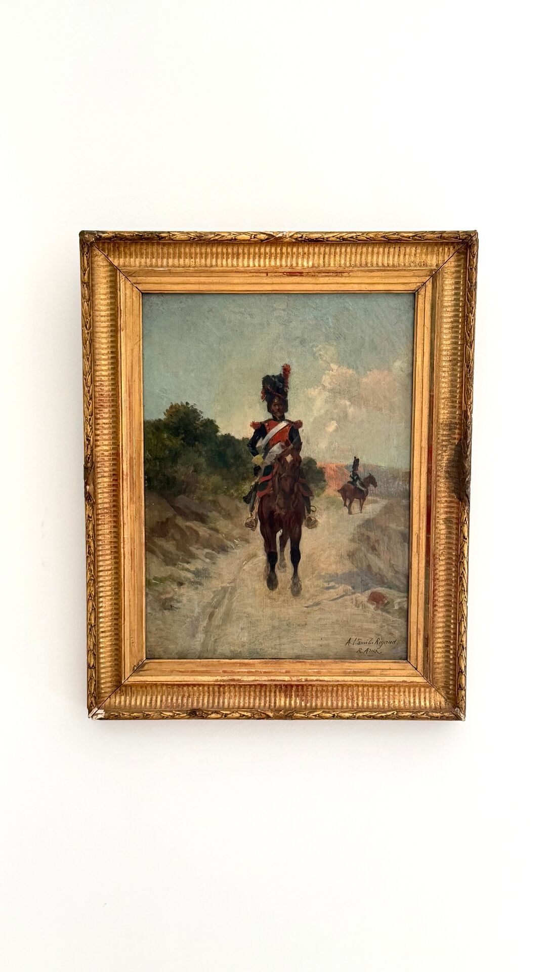 Raoul Arus (1848-1921) – Horse Grenadier – Oil on panel – 19th century