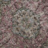 Tapis de course vintage bordeaux doux fait à la main 3x9