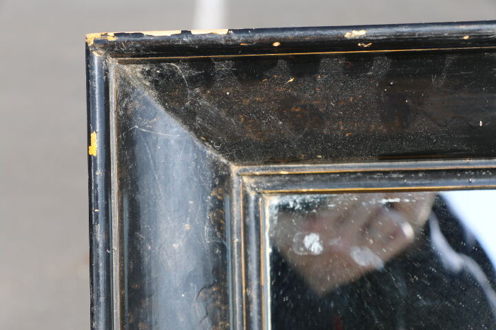 Rectangular black mirror 127Cm