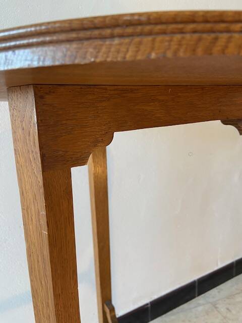 1920 pedestal table in solid oak