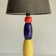 ALABASTER STONE LAMP Blue, Yellow and Red 80s