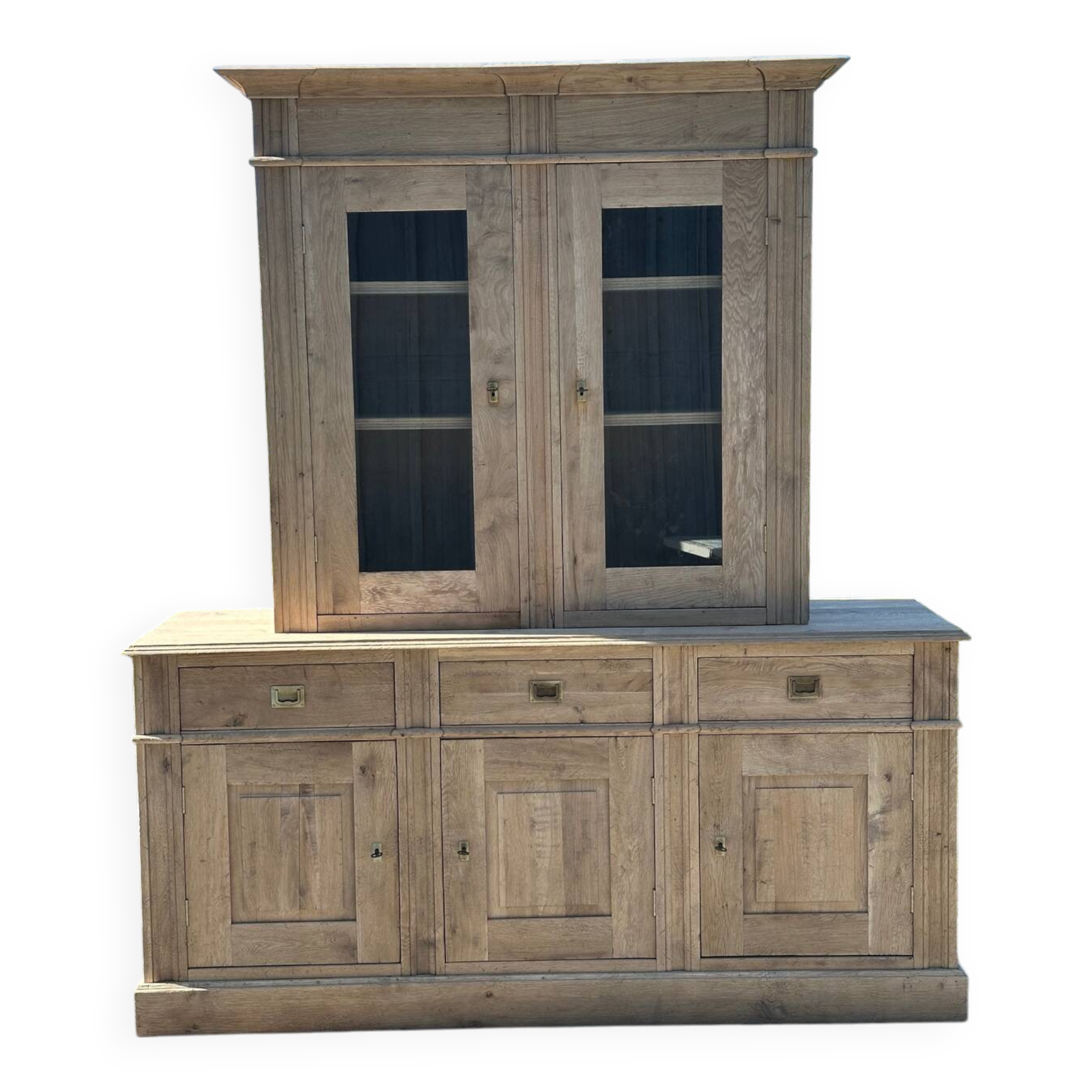 Raw oak dresser cabinet