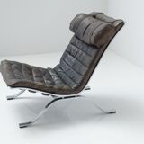 ARI Leather Lounge Chair, by Arne Norell for Möbel AB