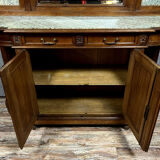 Sideboard in a row Louis XVI half-moon walnut around 1850