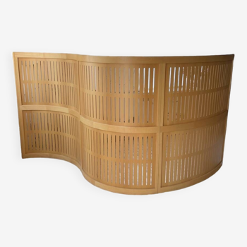 Large curved beech screen from the 80s