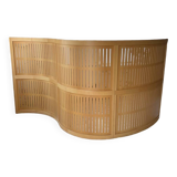 Large curved beech screen from the 80s