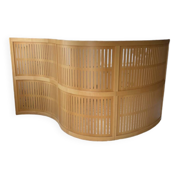 Large curved beech screen from the 80s