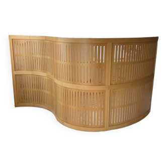 Large curved beech screen from the 80s