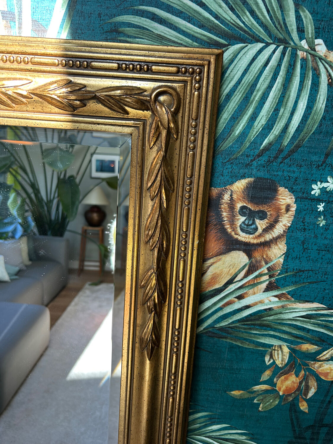 Authentieke Deknudt Wandspiegel (België) - Verguld - 122 cm