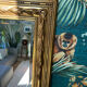 Miroir mural authentique Deknudt (Belgique) - Doré - 122 cm