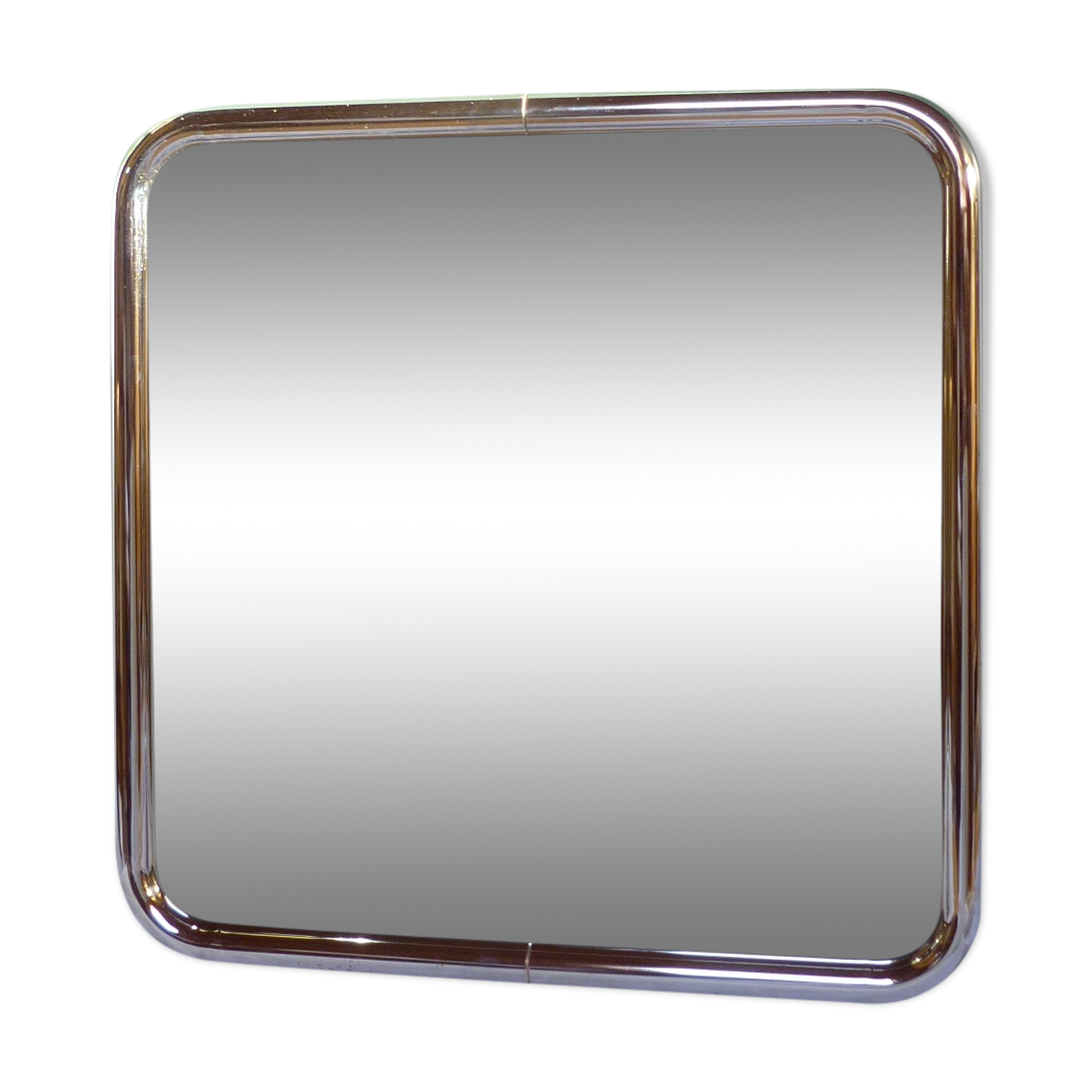 Square chrome mirror 1970  - 61x61cm