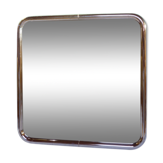 Miroir carré chromé 1970 - 61x61cm