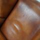 Fauteuil vintage hollandais en cuir cognac