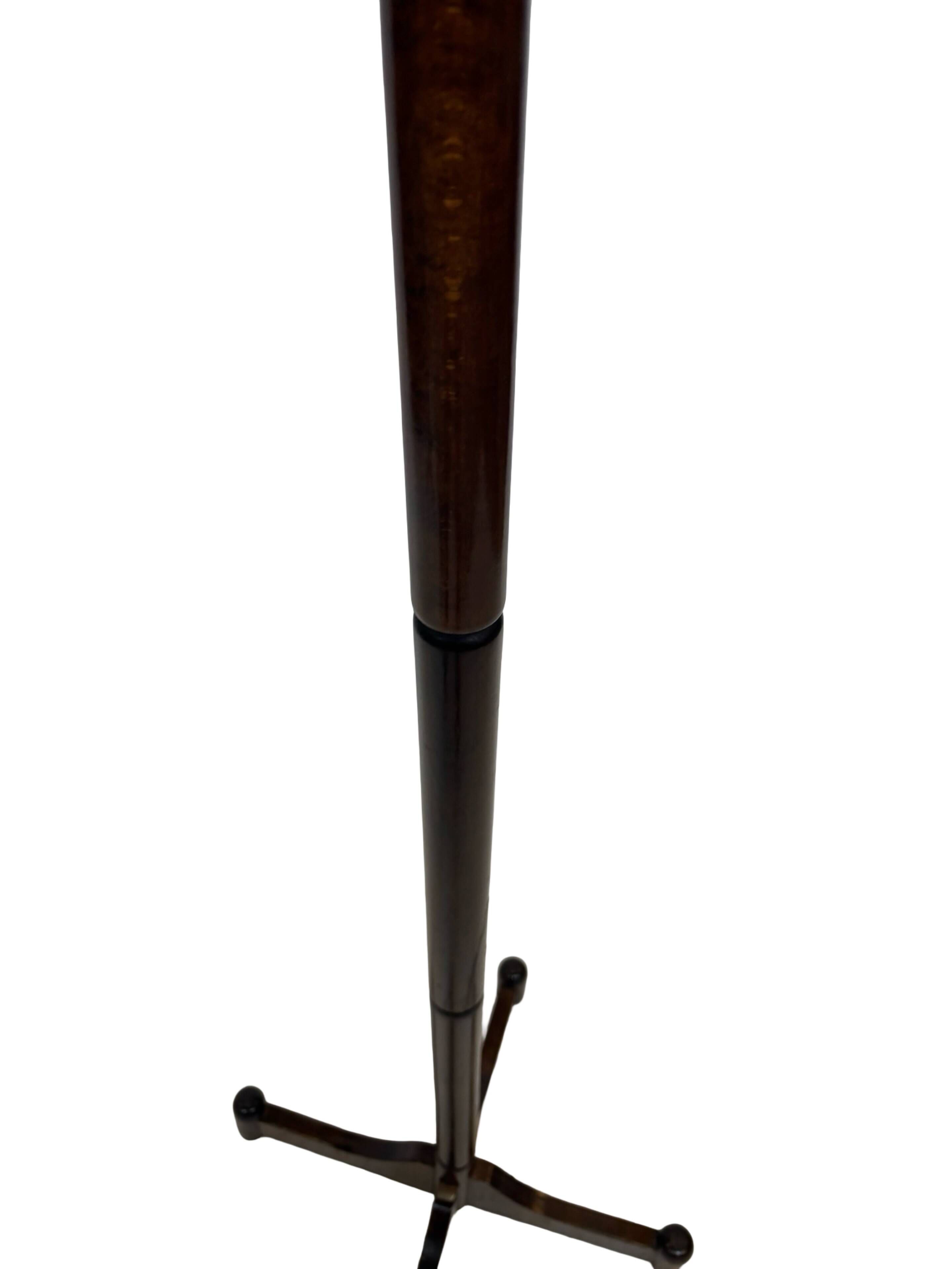 Vintage Wooden Sputnik Design Freestanding Coat Rack, 1970s, Brown