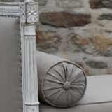 Daybed - Louis XVI style bench, reupholstered in linen