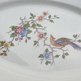 Vintage oval bird bird adorned Opalor dish