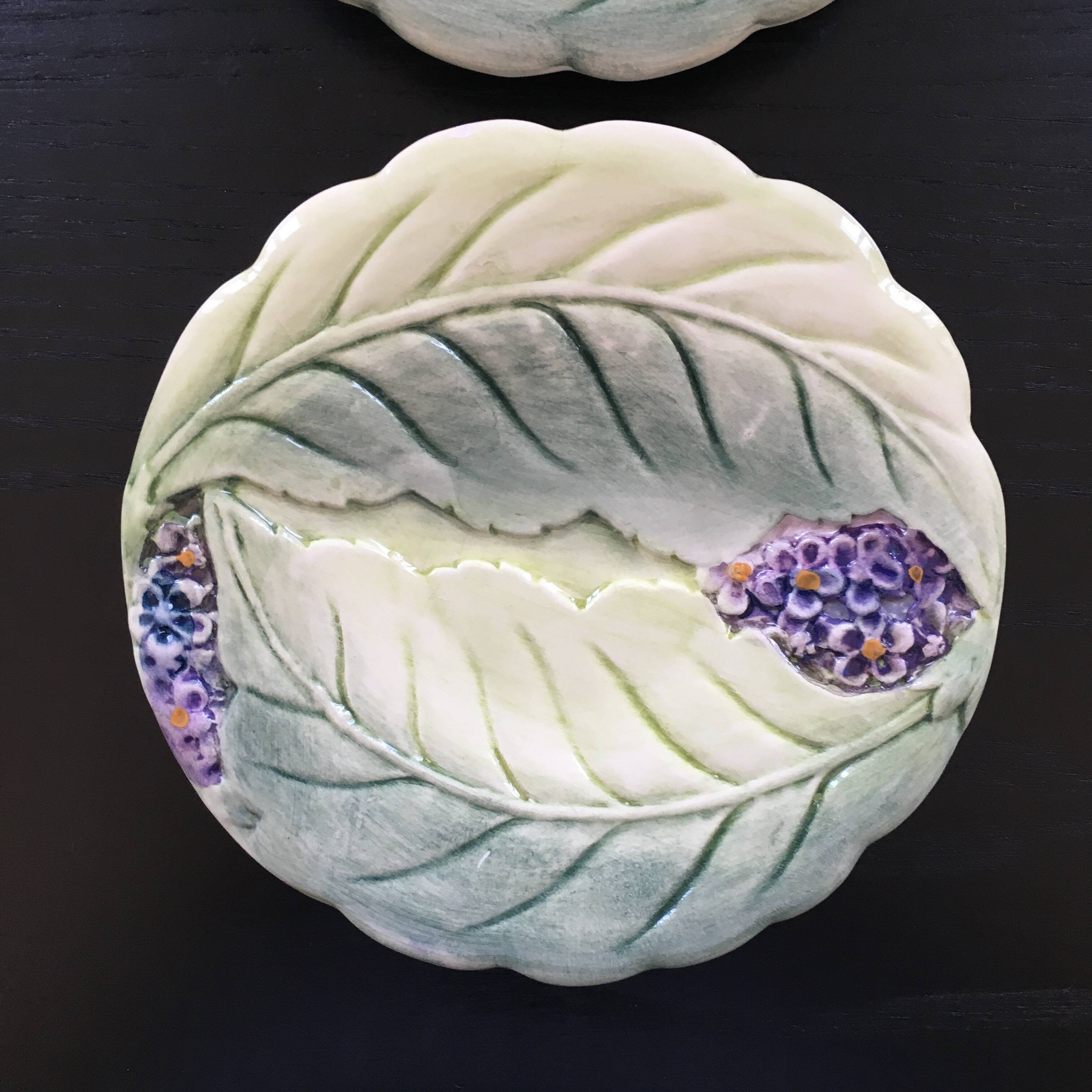 Paire de coupelles en barbotine