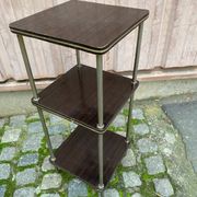 Rosewood and gilt brass shelf with 3 shelves, 1960