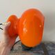 Vintage pendant lamp in electrified orange opaline to nine