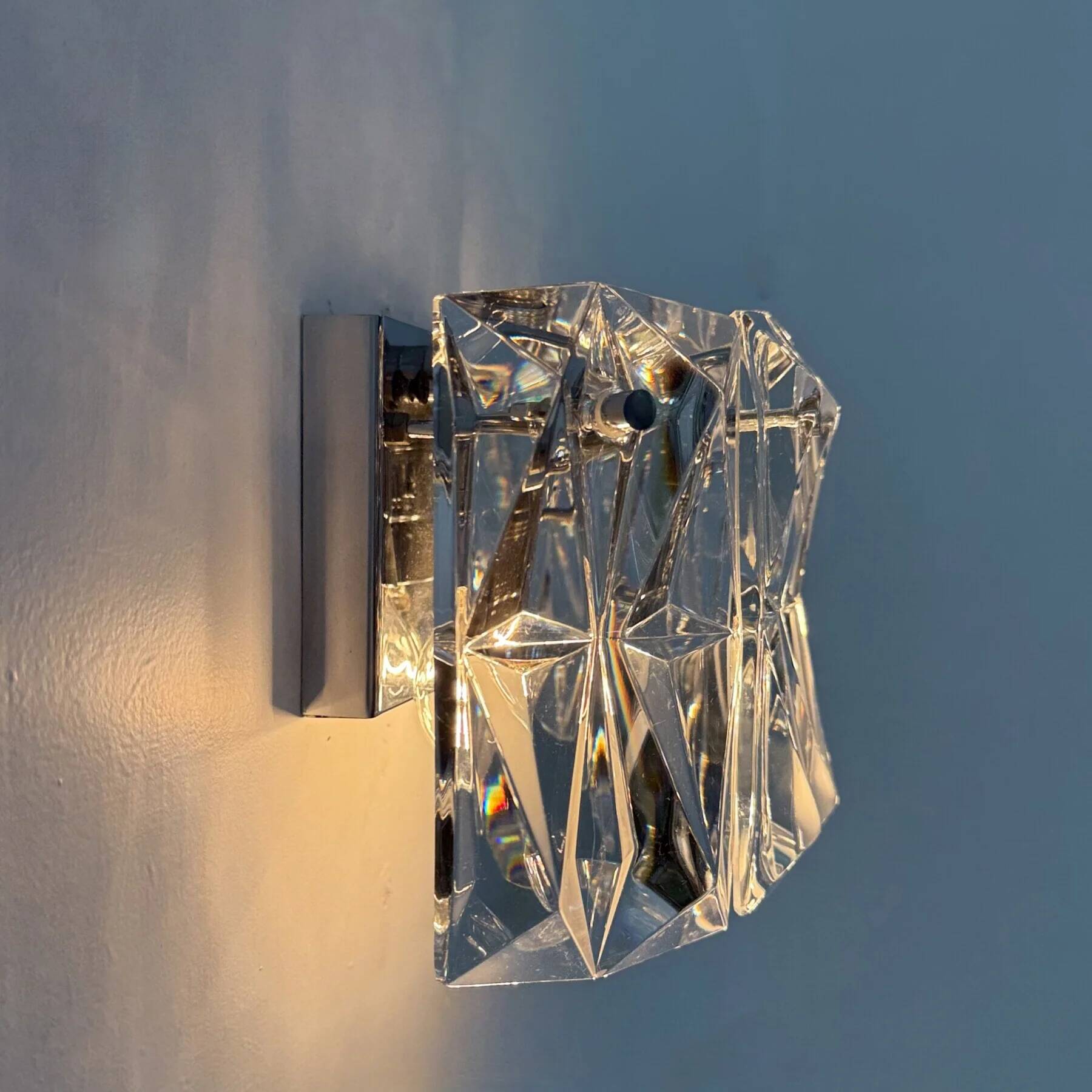 Crystal sconce by Kinkeldey, Germany, 1970s