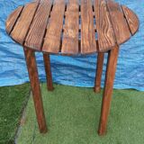 Table ronde en bois massif