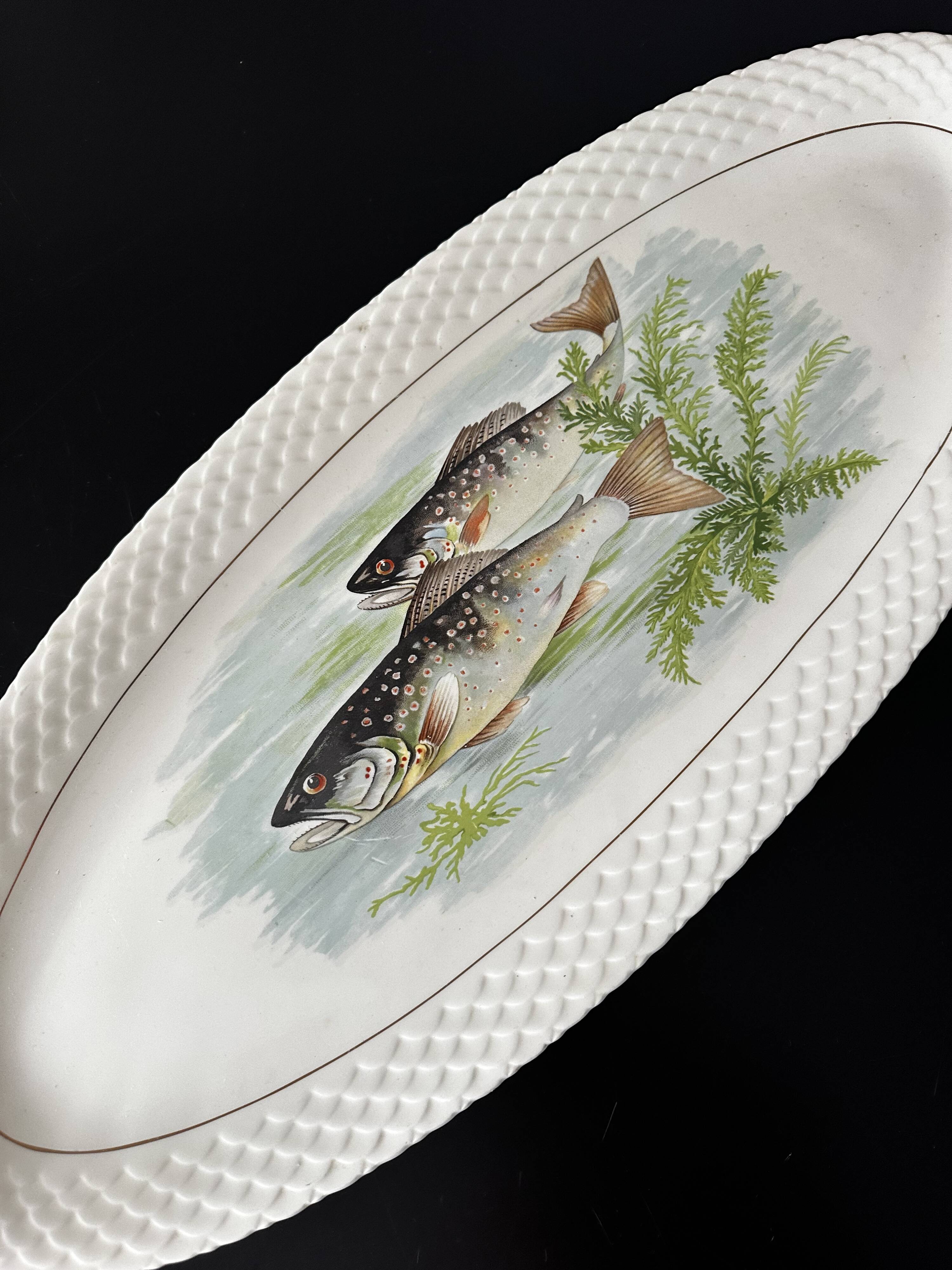 Large fish platter Gien