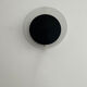 Pair of vintage "Cirkle" wall lights in black and white lacquered metal, Denmark 1970